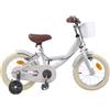 Kaloriko Bicicletta per bambini da 14 pollici, in acciaio, robusta, con sedile e manubrio regolabili, per 3-5 anni, leggera due ruote per tutti i giorni, tempo libero e divertimento all'aperto