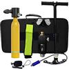 RSGXLFQZVAK Bombola Subacquea, Mini Attrezzatura for Bombole da 0,5 Litri, Bombola di Ossigeno for Immersioni Subacquee Rebreather Portatile, Immersione,per Principianti(Noir)