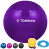 TOMSHOO Palla da yoga anti-scoppio ispessita per la stabilità dell'equilibrio della sfera per il pilates per il fitness fisico, 45 cm, 55 cm, 65 cm, 75 cm, pompa ad aria regalo
