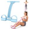 Adius Fascia di Resistenza a Pedale Corda Elastica con 8 Tubi, Dispositivo di Resistenza del Pedale per Addome, Vita, Braccio, Gamba, per Yoga, Dimagrante (Rosa)