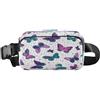 ISAOA Marsupio a tracolla alla moda marsupio con cinghia regolabile Dream colorato farfalla pois per allenamento, shopping, viaggi, escursionismo