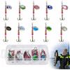 Stalora Esca da pesca - Cucchiaio girevole con esche artificiali con scatola esca per luccio lucioperca, persico, trota spinner bait set(10 pezzi)