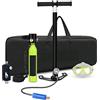 RSGXLFQZVAK Bombola Subacquea, Attrezzatura for Lo Snorkeling da 0,5 Litri Respiratore for Immersione Mini Bottiglia di Ossigeno Occhialini Nuoto,per Principianti(Groen)