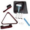 ibasenice Kit di Pulizia Prolungamento Durata Tavolo per Tavolo da Biliardo con 25 Pezzi in Legno e Plastica, Spazzola Versatile per Feltro e Palle, per Bar e Club