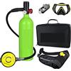 RSGXLFQZVAK Bombola Subacquea, Bombola di Ossigeno for Immersioni subacquee capacità 1L Respiratore Portatile for,per Principianti(Blackhead in Black Bottle)