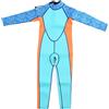 Changor Muta per Bambini, Manica Lunga in Neoprene da 2,5 Mm, Costume da Bagno Termico Completo con Protezione Solare UPF 50+, Muta da Sub con Cerniera Posteriore per Surf, Snorkeling, (Taglia 6)