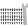 Lapiglo Bulloni per pedali della bicicletta, 50 pezzi, in acciaio inossidabile, 8 x 6 mm, antiscivolo, per una guida sicura in bicicletta, compatibili con più modelli di bici, tra cui mountain e strada