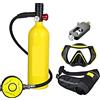 RSGXLFQZVAK Bombola Subacquea, Bombola di Ossigeno for Immersioni Subacquee capacità 1L Respiratore Portatile for,per Principianti(Noir)