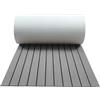RJGFDSAPO Pavimentazione per imbarcazioni, Tappetino for terrazza in Schiuma Eva Finto Teak Multicolore Autoadesivo 600x2400x5mm(Gray-Black Accents)