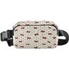 ISAOA Marsupio a tracolla alla moda marsupio con cinghia regolabile Dream Cute Red Bow Polka Dot per allenamento, shopping, viaggi, escursionismo