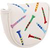 OHPHCALL Copri Putter da Golf Minimizza Graffi in Pu Bianco con Design Ricamato, Protezione per Teste di Club e Mallet per Gioco del Golf
