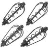 WRITWAA Supporto per Canna da Pesca 4 Pezzi in Ferro Nero Design Cavo la Pesca All'aperto Accessorio Funzionale