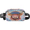 ISAOA Marsupio a tracolla alla moda marsupio con cinghia regolabile Dream Highland Cow stella colorata per allenamento, shopping, viaggi, escursionismo