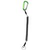 Lapiglo Cordino da pesca ad alta elasticità, molla a spirale in filo di acciaio, pinza per canna, mulinello anti-smarrimento, per alpinismo all'aperto, retrattile fino a 120 cm
