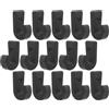 Mikikit 20 Pezzi Ganci in Nailon Nero per Corda Elastica Kayak e Canoe, Ganci a J Facili da Rimuovere e Resistenti per Accessori Barche e Pontile