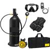 RSGXLFQZVAK Bombola Subacquea, 2L Diving Snorkeling Equipment Manometro Residuo,per Principianti(Blackhead in Yellow Bottle)