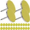 OFFIGAM 50 Pezzi Spille Riflettenti Gialle in Nailon e Acciaio per Accessori da Campeggio Facile Installazione e Applicazione Versatile per Uso All'aperto e Trekking