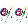 Generic Set di lenza galleggiante automatico con galleggiante che cambia colore, attrezzatura da pesca in mare ad alta sensibilità, 100 m Vorgebundenes Angelschnur-Set con Automatischem Schwimmersuitable per