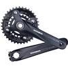 LHHL 170mm Integrate Cave MTB Guarnitura 22-36T 24-38T Ingranaggio Lega di Alluminio Crankstel Doppio Ingranaggio Guarnitura(24-38T)