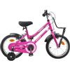 Kaloriko Bicicletta per bambini da 16 pollici, telaio in acciaio, rosa e nero, per 4-6 anni, con freno a cerchione, campanello, parafango, cavalletto, catarifrangenti, ideale per il tempo libero e le
