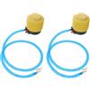 WRITWAA Pompa a Pedale Manuale per Palloni Sportivi e Palle da Yoga, Set Portatile in Plastica con 4 Tappi e 2 Rimuovi Tappi, per Campeggio e Viaggi, 2 Set