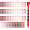 Genérico Tees da golf in legno a righe, supporto creativo per palline di da 7 cm, maglietta da pratica in legno resistente, 100 pezzi, regalo colorato per attrezzatura da golf per gli