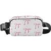 ISAOA Marsupio a tracolla alla moda marsupio con cinturino regolabile Dream Pink Bow1 per allenamento, shopping, viaggi, escursionismo