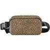ISAOA Marsupio a tracolla alla moda marsupio con cinturino regolabile Dream Leopard sfondo giallo chiaro per allenamento, shopping, viaggi, escursionismo