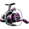 Generisch Mulinello da pesca per acqua dolce con bobina in metallo e sistema frenante da 12 kg, manico in alluminio CNC pieghevole, avviso acustico di trascinamento, costruzione durevole per lanci