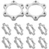 EXAOMBLE Adattatore Flangia Disco Freno Bici in Acciaio al Carbonio 10 Pezzi 34mm per Mozzo Ruota Posteriore Impianto Frenante Ciclismo Terreni Difficili
