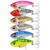 Generic XILILHC 6pcs 3g 7g 10g 15g 20g Metallo VIB Esca Matita Bilanciatore Cucchiaio Jig Pittura Esca da Pesca Esca Dura Esche Attrezzatura da Pesca Amo Triplo(with 2 hooks-6pc,7g)