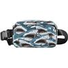 ISAOA Marsupio a tracolla alla moda marsupio con cinturino regolabile Dream Open Mouth Shark per allenamento, shopping, viaggi, escursionismo