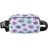 ISAOA Marsupio a tracolla alla moda marsupio con cinturino regolabile Dream Blue Purple Fiore di fiocco di neve per allenamento, shopping, viaggi, escursionismo