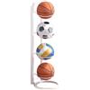Genérico Scaffale portaoggetti per canestro da basket, in ferro a 3, 4 e 5 livelli, organizer per attrezzature sportive, scaffale in metallo resistente, salvaspazio