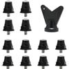Sileduove 12 tacchetti per scarpe da calcio, filettatura 5 mm, in lega di alluminio, per scarpe da rugby e da calcio, leggeri e conici, con chiave da 10 mm, 13 mm, 16 mm (13 mm, nero)