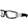 XUXHOU Occhiali Sportivi Occhiali Protettivi per PC Telaio con Cinturino Regolabile Lenti Trasparenti Antiappannamento per Calcio Basket Ciclismo Allenamento Giovani e Adulti (BLACK)