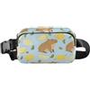 ISAOA Marsupio a tracolla alla moda marsupio con cinturino regolabile Dream Cute Capybara Lemon per allenamento, shopping, viaggi, escursionismo