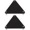 GOOHOCHY Supporto per Palline da Basket e Baseball in Acrilico Nero con Design Triangolare Stabile e Salvaspazio, 2 Pezzi per Scrivanie e Armadietti