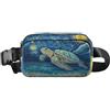 ISAOA Marsupio a tracolla alla moda marsupio con cinghia regolabile Dream Sea Turtle Seashells Moon per allenamento, shopping, viaggi, escursionismo