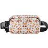 ISAOA Marsupio a tracolla alla moda marsupio con cinturino regolabile Dream Cute Fox Leaves per allenamento, shopping, viaggi, escursionismo