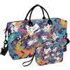 LINNIKEEEE Arte Del Fumetto Animale Astratto Borsone da Viaggio Borsa da Palestra Borsa da Weekend con Borsa da Toilette per Ragazze Uomin
