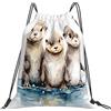 Generic Zaino con Coulisse Otters Sportiva Zainetto Grande capacità Sacchetta Sportiva Resistente Drawstring Backpack per Unisex Viaggi Spiaggia