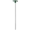 Kaloriko Picchetti per tenda in acciaio zincato e polipropilene, 25 cm, 7 mm di diametro, 24 pezzi, verde e argento, per campeggio, escursionismo, outdoor, festival, con fissaggio sicuro e protezione