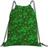 Generic Borsa Palestrasacca con Cordoncino per Vita Quotidiana Yoga Campeggio 36X42Cm Pieghevole Unisex Borsa Sportiva Background St Patrick's Day Glitter Print