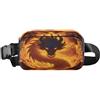 ISAOA Marsupio a tracolla, alla moda, marsupio con tracolla regolabile, motivo Dream Orange Fire Dragon, per allenamento, shopping, viaggi, escursionismo