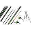 Generico Kit Combo Completo 2 Canne + 2 Mulinelli + Tripode Surfcasting BRUTALE 4.20 Metri Lancio 100/200 Gr Pesca a Fondo Mare Surf Casting Spiaggia
