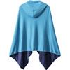 Jnchdghwa Poncho da Spiaggia con Cappuccio, Accappatoio, Asciugamano Assorbente, Mantella per Nuoto, Yoga e attività All'Aperto, Blu.