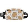 ISAOA Marsupio a tracolla alla moda marsupio con cinturino regolabile Dream Cute Capybara fiore giallo per allenamento, shopping, viaggi, escursionismo