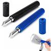 Generic 2 affilascanalature per mazze da golf, 10 cm, strumento di pulizia per cunei e ferri da stiro, testa in acciaio inossidabile 304, accessori da golf nero e blu