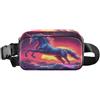 ISAOA Marsupio a tracolla alla moda marsupio con cinturino regolabile Dream Sunset viola unicorno per allenamento, shopping, viaggi, escursionismo